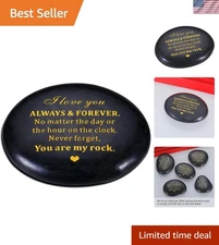 Elegant Black Engraved Rock - Perfect Gift for Weddings and Anniversaries