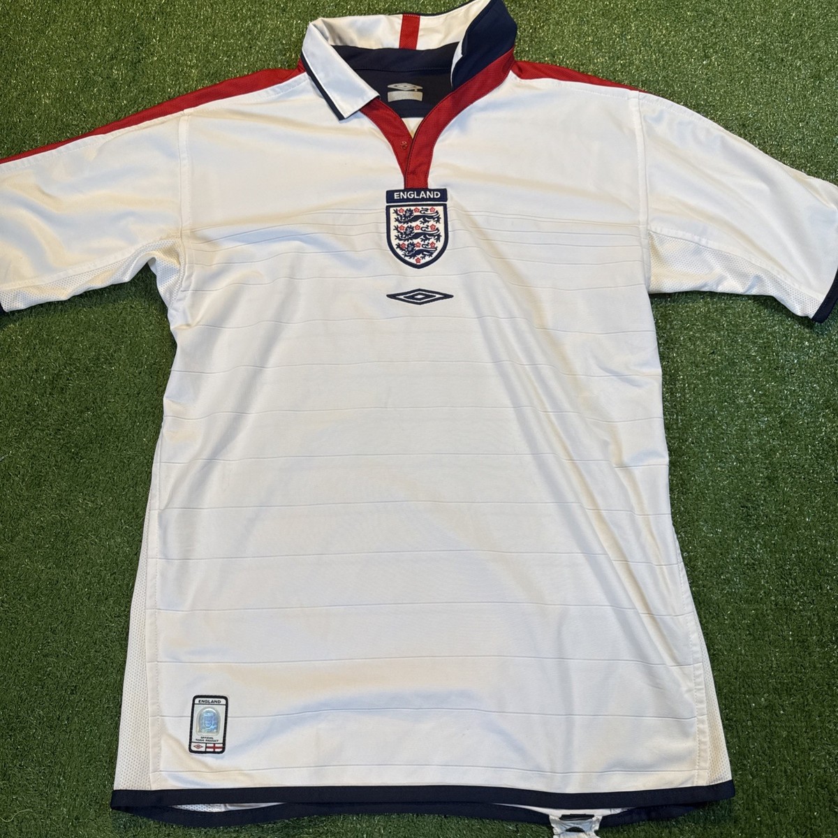 ENGLAND 2004 David Beckham Home Football Shirt Umbro Short Sleeve