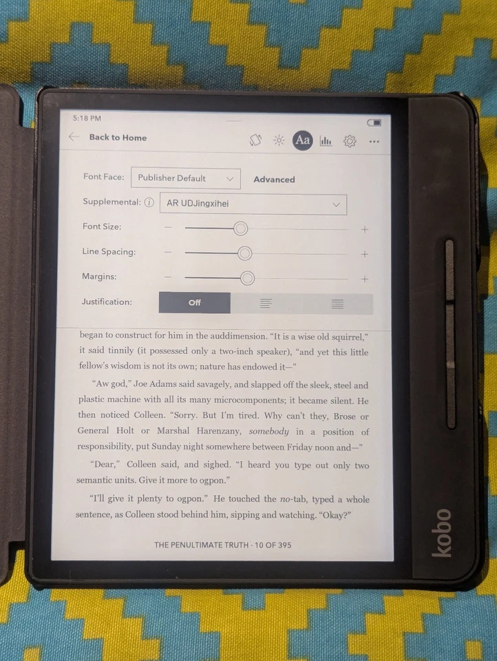 Rakuten Kobo Forma 8GB E-Ink 8" E-Book Reader Black N782 with Case Bundle - Image 3 of 4