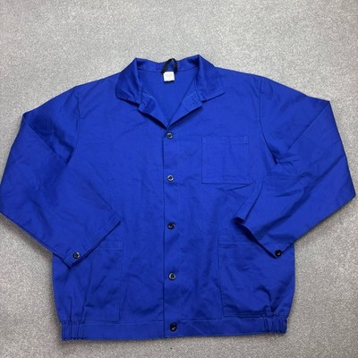 Französische Jacke Erwachsene Large blau Vintage Arbeitskleidung Utility Outd...