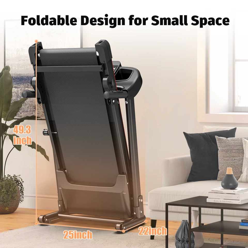 Cinta de correr plegable de 2,5 HP para el hogar con cinta de correr eléctrica inclinada para correr Foto 2 de 4