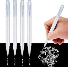 White Gel Pens,4 Pack, 0.8 mm Extra Fine Point Gel Ink Pens,Suitable for Black