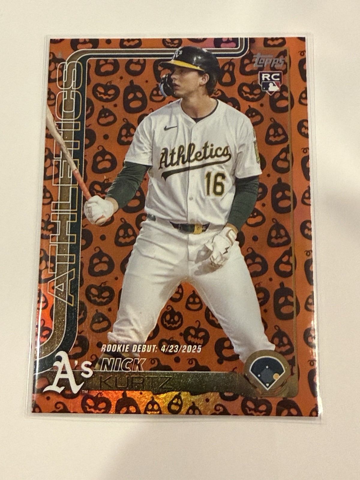 Nick Kurtz Rookie Debut #US197 - 2025 Topps Update Series - Jack-O'-Lantern SSP