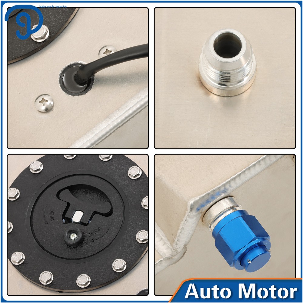 Racing/street Fuel Cell Gas Tank 5 Gallon +level Sender Drift/polished Aluminum