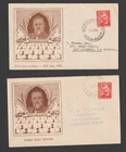 AUSTRALIA PAIR OF 1948 FARRER FDC ADDRESSED