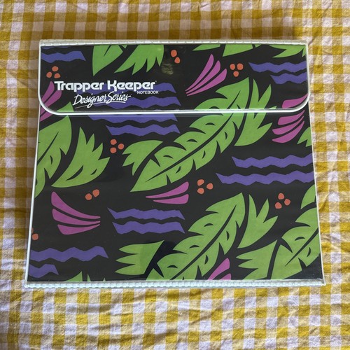 Vtg 80s Mead Trapper Keeper Designer Series Notebook Portfolio Folder Tropical