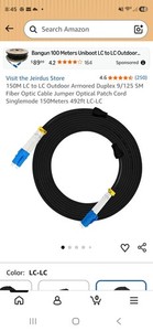 jeirdus 150m lc to lc outdoor 9/125 sm fiber optic jumper patchcord