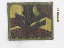 Rangabzeichen;   Corporal,schwarz auf DPM, 65x55mm, Commando Rank Badge, #2