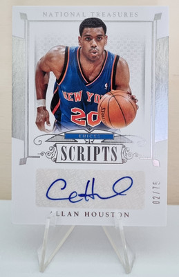 2014-15 Panini National Treasures Scripts #SC-AH Allan Houston AU SER 02/75