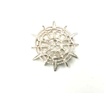 Studio Else & Paul brooch necklace vtg Modernist Design Pin Silver 925s pendant