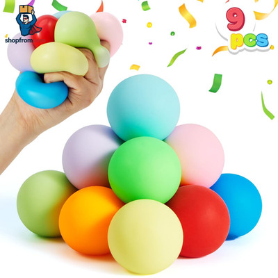 JOYIN 9 Stück Slow-Rise Stressball, 9 Color Spielzeug für Erwachsene, Fidget