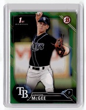 EASTON MCGEE 2016 BOWMAN DRAFT GREEN 1ST ROOKIE /99 #BD-28 RAYS Q0014