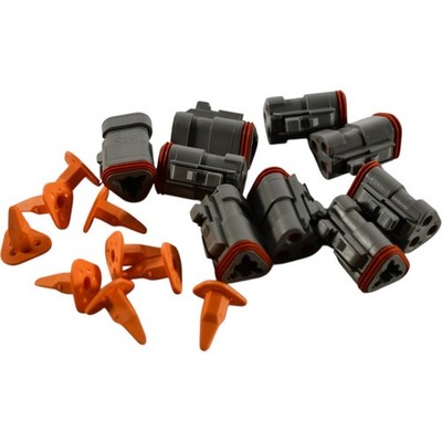 Lot of 9 NEW Deutsch DT06-3S 3 Rectangular Connectors - Housings Plug Gray