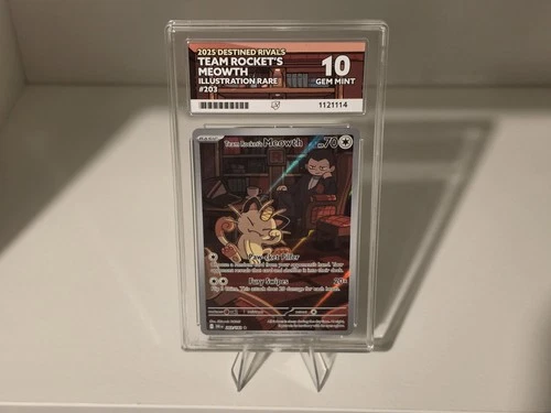 Pokemon Ace 10 2025 Destined Rivals Team Rockets Meowth IR 203/182 Ace 10