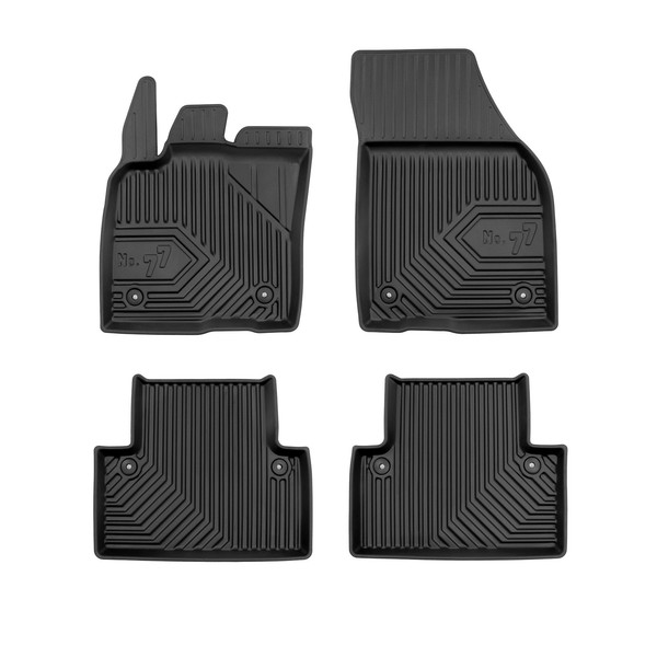 FußMatten Gummimatten No.77 FüR Volvo V50 2004-2012 TPE Gummi Schwarz 4 Teile-image