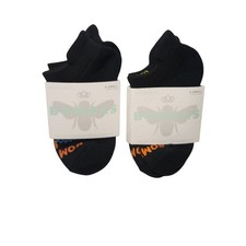 New Bombas Extra Small Ankle Socks Black Unisex Fits Kids Size 1-6 US 2 Pair