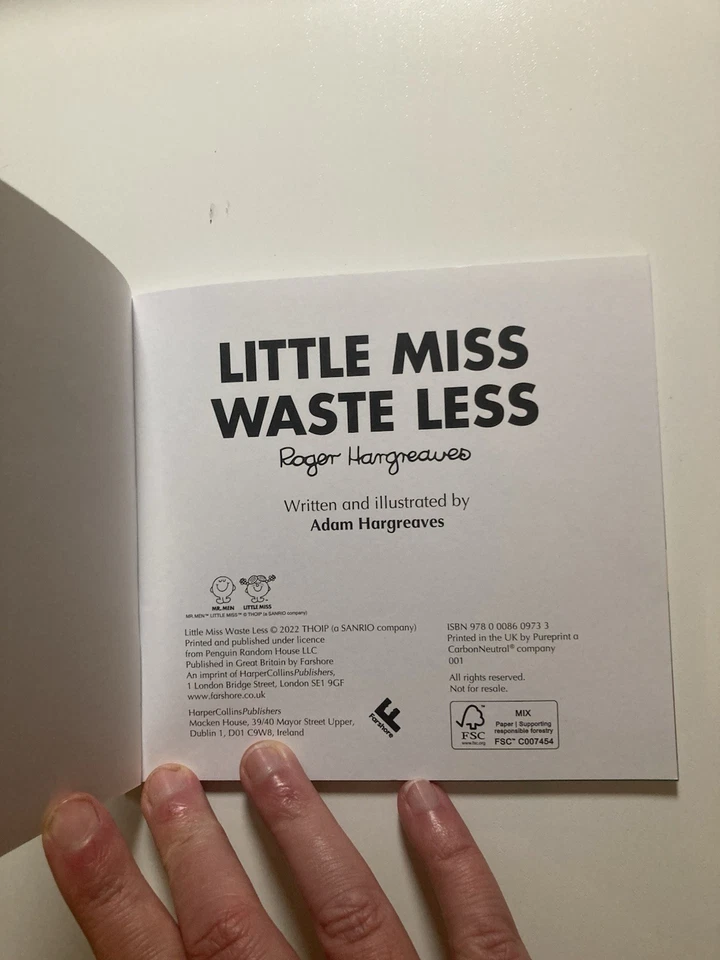 Little Miss Waste Less – Rare Promotional Mr Men Book 2022 Adam Hargreaves - Image 4 of 4