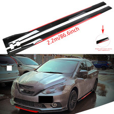 For Infiniti M35 M37 Glossy Black 86.6 Side Skirt Extension Spoiler Splitter