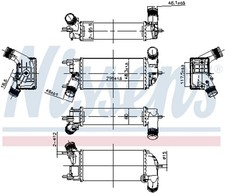 Ladeluftkühler NISSENS 961360 für FORD PUMA J2K CF7 TRANSIT COURIER V769 N3P N1P