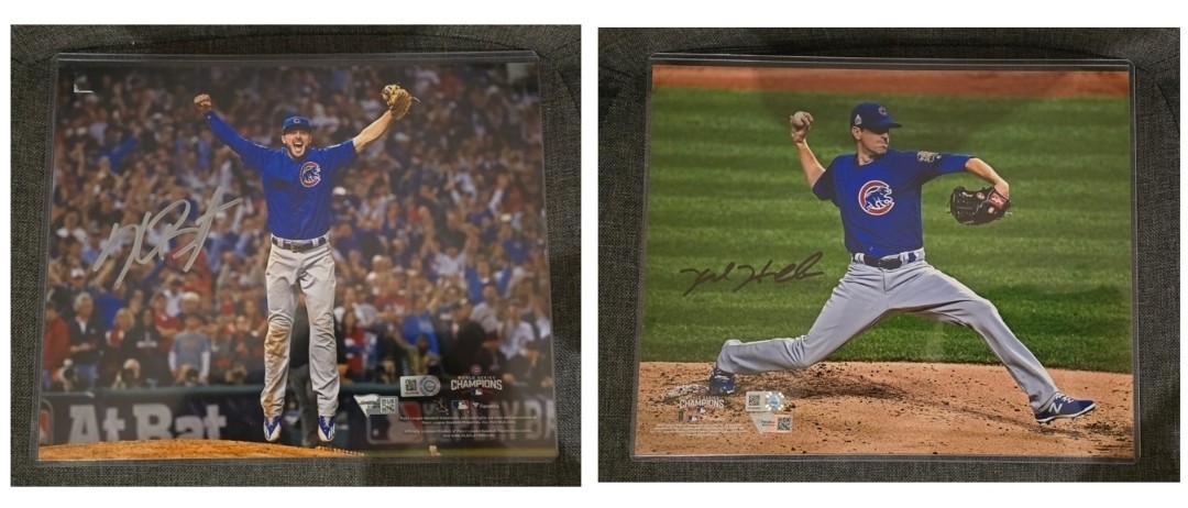 Kris Bryant/Kyle Hendricks Signed 2016 MLB World Series 8x10 Photos Fanatics COA