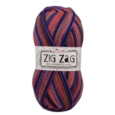 King Cole Wolle Sockengarn Zick Zack 4-fädig Merino Stricken Häkeln 100g alle Farbtöne