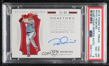 2018 Panini National Treasures Hometown Heroes 31/99 Rhys Hoskins PSA 8 Auto z0q