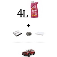 Hoffcar Wartungsset 3 Filter Und 4L ÖL FüR Honda CR-V Iv 2.0 114KW Ab 2012