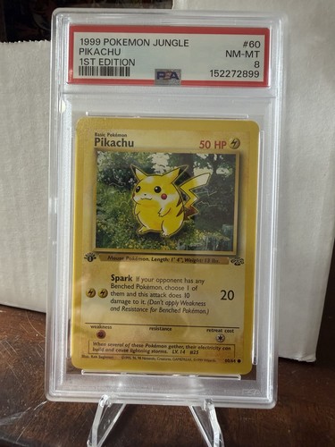 1999 Pokemon Jungle Pikachu 1st Edition #60 PSA 8