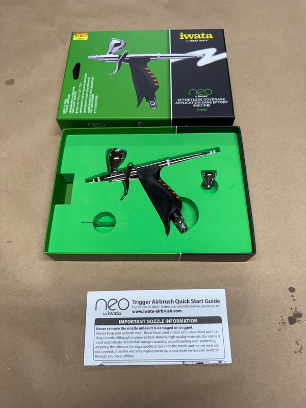 Iwata NEO TRN1 Gravity Feed Trigger Airbrush BRAND Model Building Custom Paint