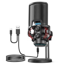 USB Microphone for PC, Condenser Mic for Streaming, Podcasting, Video, Meetin...