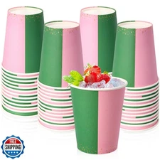 Widecook 50 Pack Christmas Paper Cups Red Green Pink Paper Cups 9