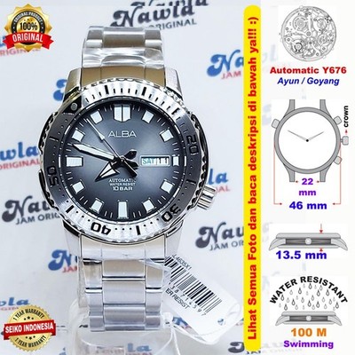Brand New Alba Automatic AL4635X1 Tokyo Grey Diving Automatic BNIB NOS Watch