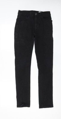 Denim & Co. Herren Jeans schwarz Baumwolle gerade Größe 28 in L32 in Slim Zip