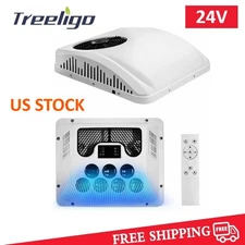 Treeligo 24V Heat&Cool Air Conditioner RV Rooftop Electric AC Unit for Caravan