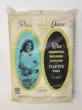 Press Queen Ironing Board Cover & Fluftex Pad Telfon VTG NEW SEALED USA Fits 54"