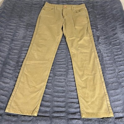 Mugsy Jeans Scouts Slim Straight Tan Khaki Stretch Pants FLX8NBK Mens 32x32