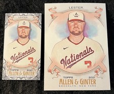 2021 Topps Allen & Ginter  -  Black Mini - Jon Lester - #181 - Nationals + Base