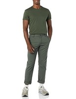 Herren T-Shirt Kurzarm Rundhals Schmal M 2Er-Pack OlivgrüN Schwarz Amazon