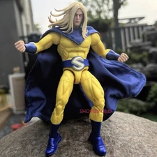 1/12 Custom Wired Blue Cloak Cape For 6'' ML Sentry Action Figure (No Figure)