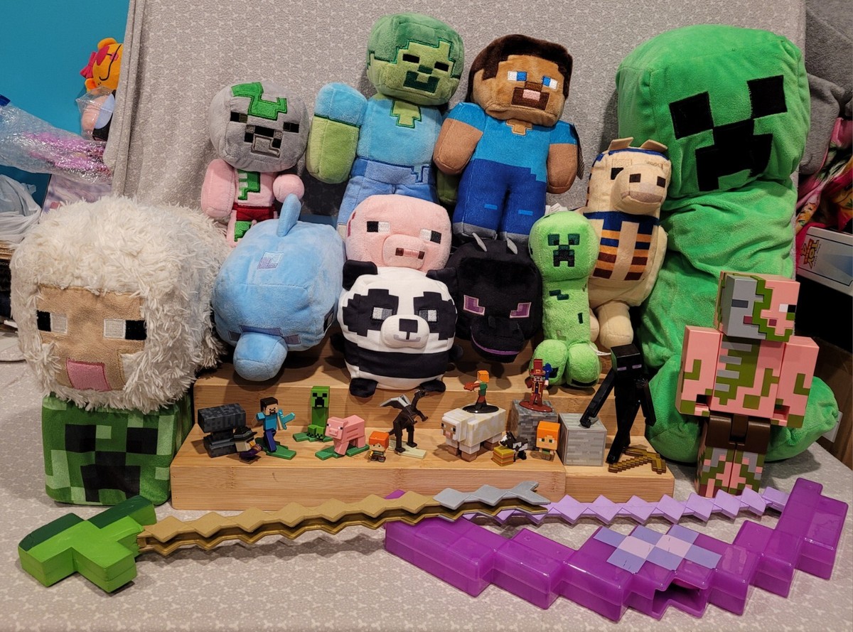 Minecraft Creeper Steve Zombie Pig Bow Arrow Enderdragon Plush