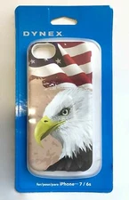 NEW Dynex EAGLE & AMERICAN FLAG Cell Phone Case Slim for iPhone 8  7 6 6s