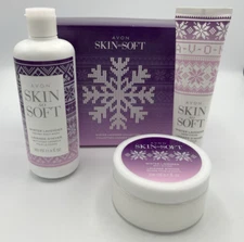 Avon Skin So Soft Box Set Winter Lavender 11.8 oz Body Wash 6.7 oz Body Butter