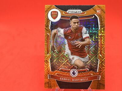 2021-22 panini prizm premier league  Orange Mojo Gabriel Martinelli RC