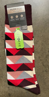 New Alfani Men's Dress Socks, Pack of 2, Red Combo, 7-12