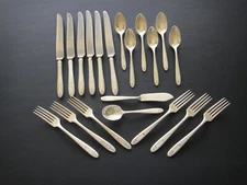 20 Pc Antique Silverplate 1921 GROSVENOR Flatware Oneida Community Plate No Mono