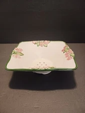William and Sonoma Pink Berry Perforated Bowl/Dish, Made in Portugal Serveware