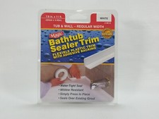 Magic Peel  Stick Caulk Tub  Wall WHITE 7/8" x 11' Bathtub Shower Water Seal