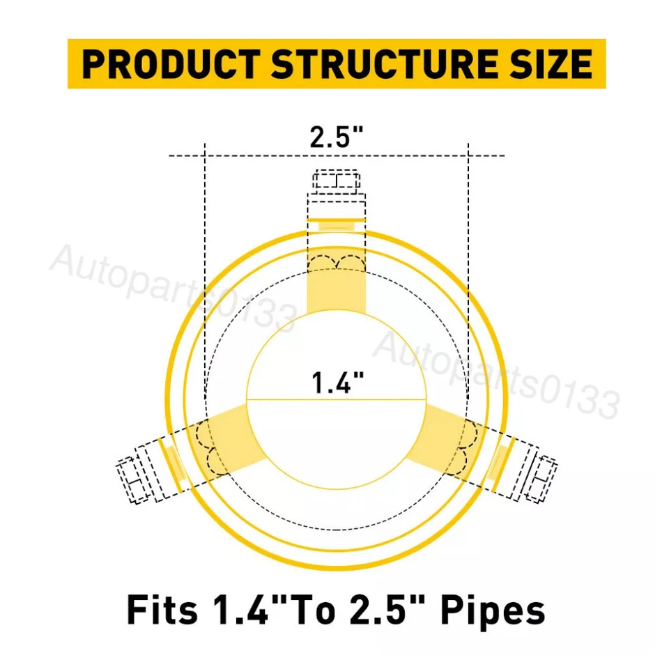 2PCS For Chevrolet Impala Car Exhaust Pipe Tip Rear Tail Throat Muffler Tailpipe Foto 2 de 4