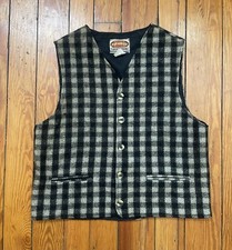 Vintage Vest - Western Plaid Wool/Flannel Blend