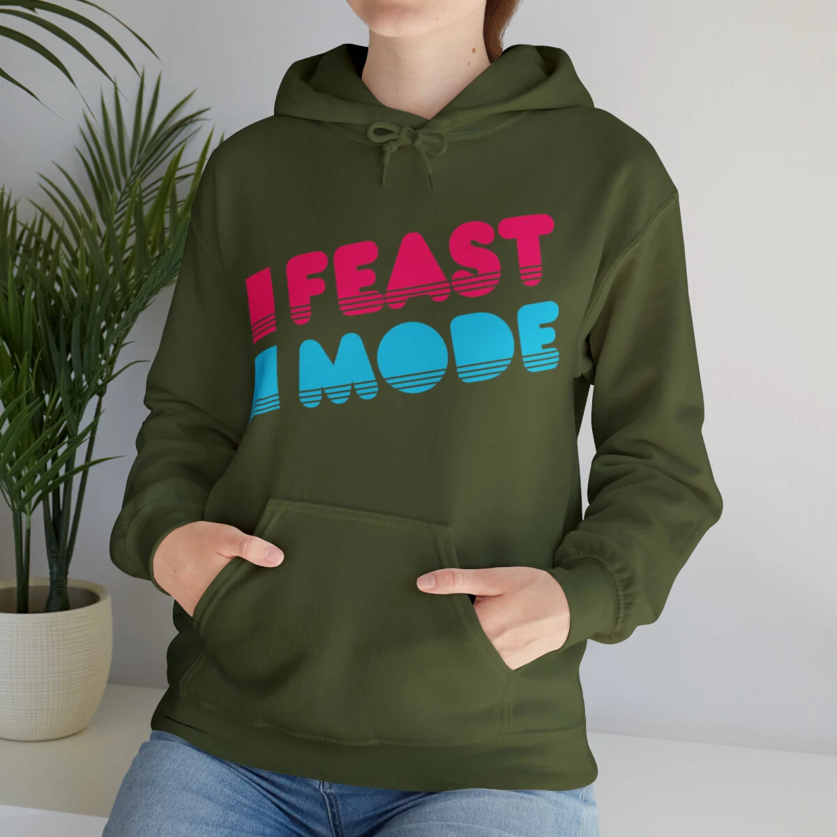 Retro Feast Mode Thanksgiving Graphic Hoodie